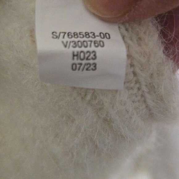 Banana Republic Fairisle Alpaca Blend Sweater S White & Black - Picture 8 of 8